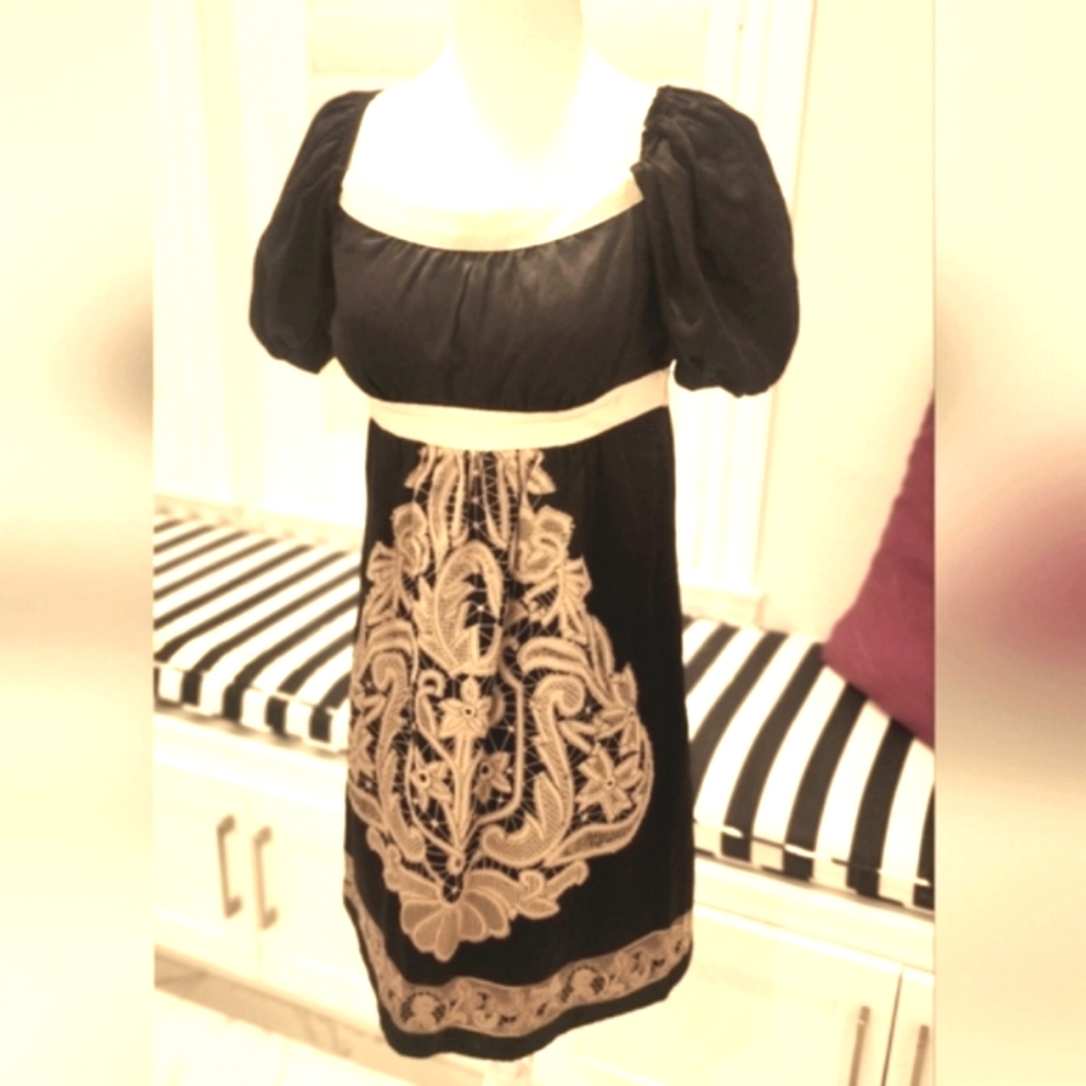 100 % silk high waisted dress